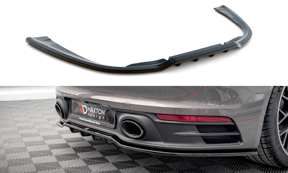 Diffuser Porsche 911 992 Carrera & Carrera S Maxton Glans Zwart