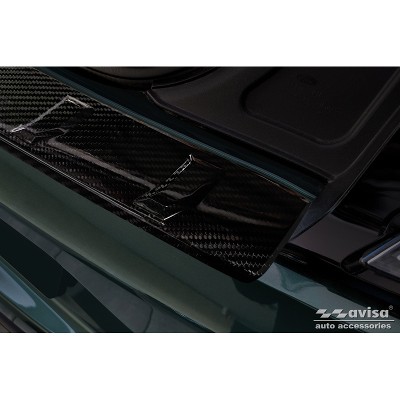 Protection de seuil arrière carboné 3D sur mesure pour Ford Mustang VI Coupé 2015-2017 & FL 2017- incl. GT 'Ribs'