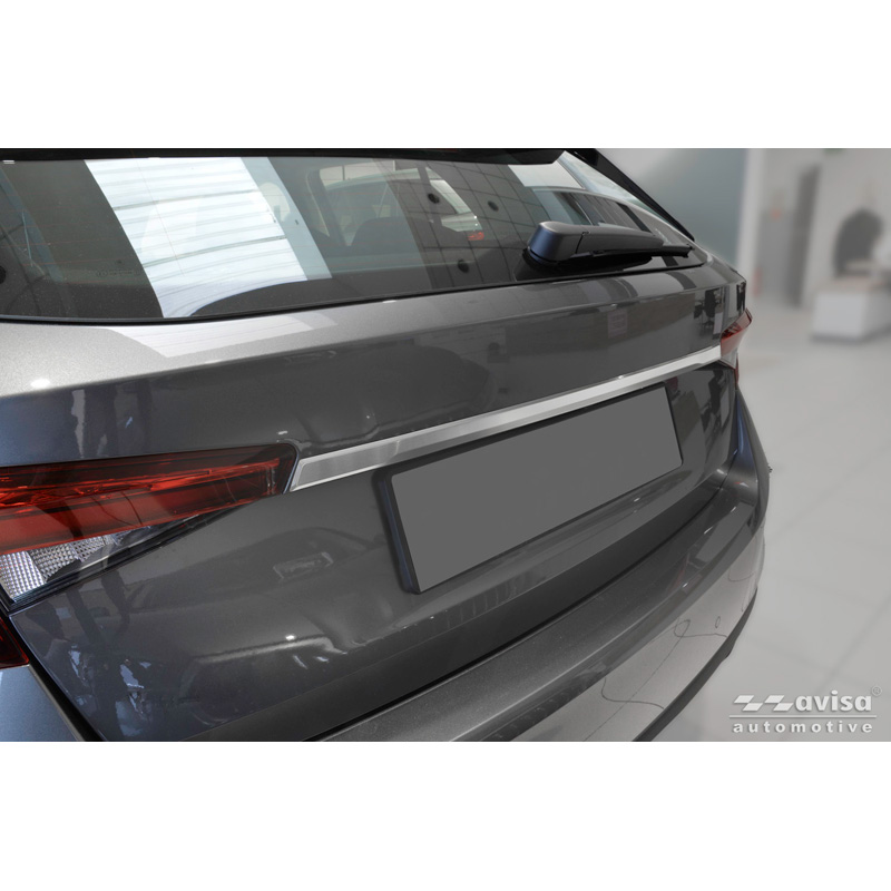 Avisa Revêtement d'habillage du hayon du coffre inox brossé sur mesure pour Skoda Fabia IV (PJ3) 2021-