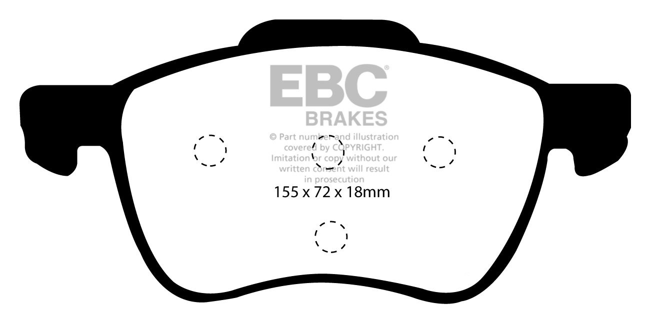 EBC Brakes VOLVO S80 2.9 98-2006 Remblokken voorzijde yellowstuf