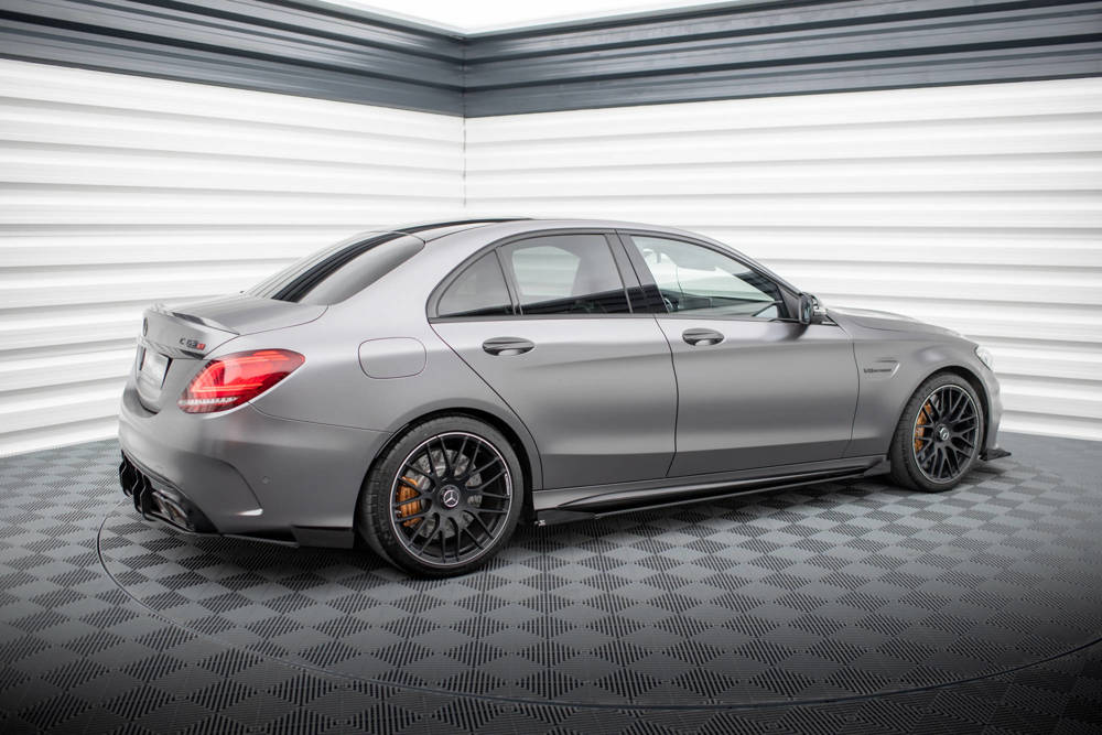 Zijskirts met Canards Street Pro Mercedes AMG C63 Sedan / Estate FL Maxton