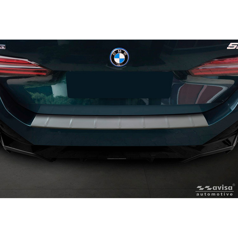 Avisa Protection de seuil arrière inox thermolaqué sur mesure pour BMW Série 5 Touring (G61) 2024- incl. M-Sport 'Soft Silver'
