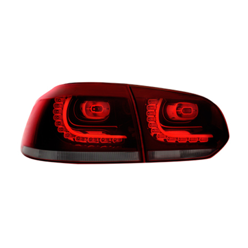 Set de Feux Arrière LED Look-R sur mesure pour Volkswagen Golf VI 2008-2012 excl. Variant - Rouge/Fumée