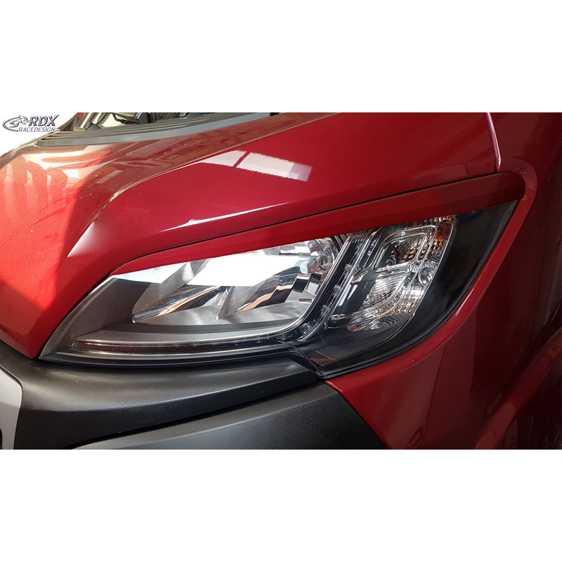 Spoilers de phares sur mesure pour Citroën Jumper & Fiat Ducato & Peugeot Boxer 2014- & Opel Movano 2021- (ABS)