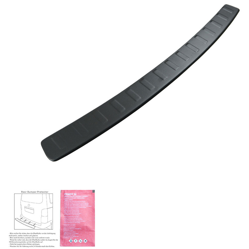 Protection de seuil arrière sur mesure pour Mercedes GLC X253 2015-2019 'Ribbed' - Noir mat