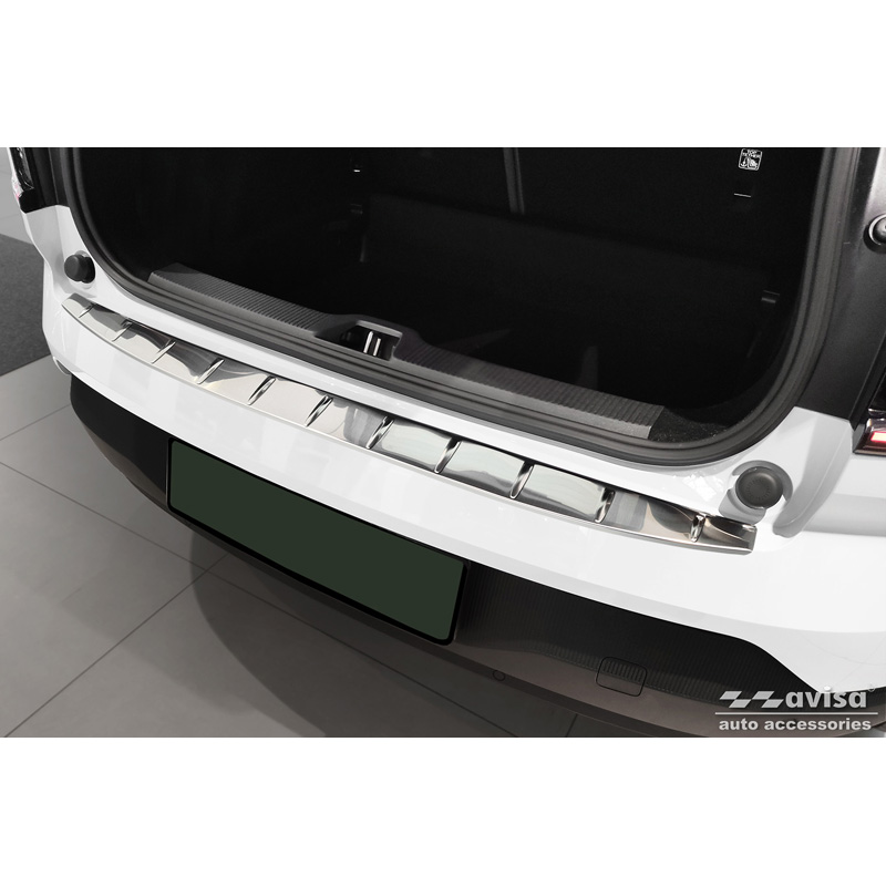 Protection de seuil arrière inox sur mesure pour Volvo EX30 2023- 'Ribs'