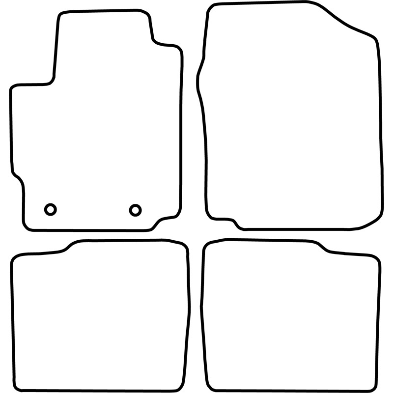 Set de tapis de sol en velours sur mesure pour Daihatsu Materia 2006-2011