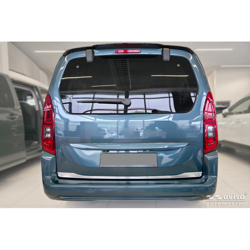 Avisa Revêtement d'habillage du hayon du coffre inox brossé sur mesure pour Toyota Proace City Verso 2019-2024 & Facelift 2024-