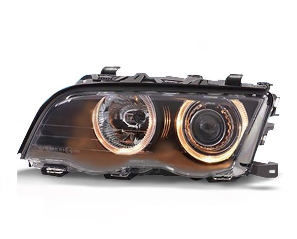 Phares BMW E46 sedan Angel Eyes noire