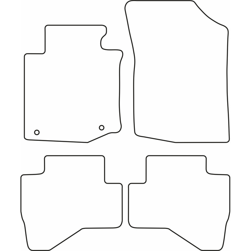 Set de tapis de sol en velours sur mesure pour Citroen C1 2010-2014