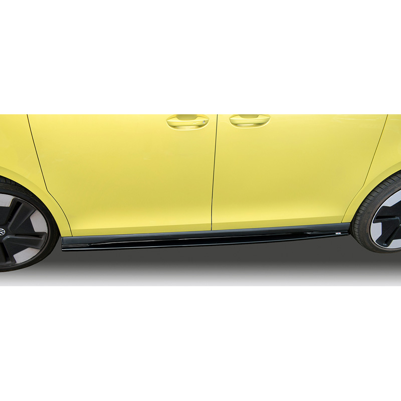 RGM Set de jupes latérales sur mesure pour Volkswagen ID. Buzz & ID. Buzz Cargo 2022- - Noir Luisante (ABS)