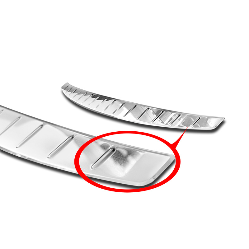 Protection de seuil arrière inox sur mesure pour Mercedes CLA II (C118) 2019- 'Ribs'