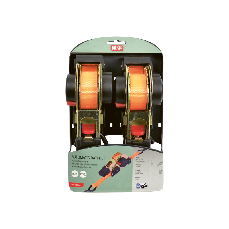 Carpoint Sangle à Cliquet Automatique 3m 2-pièces