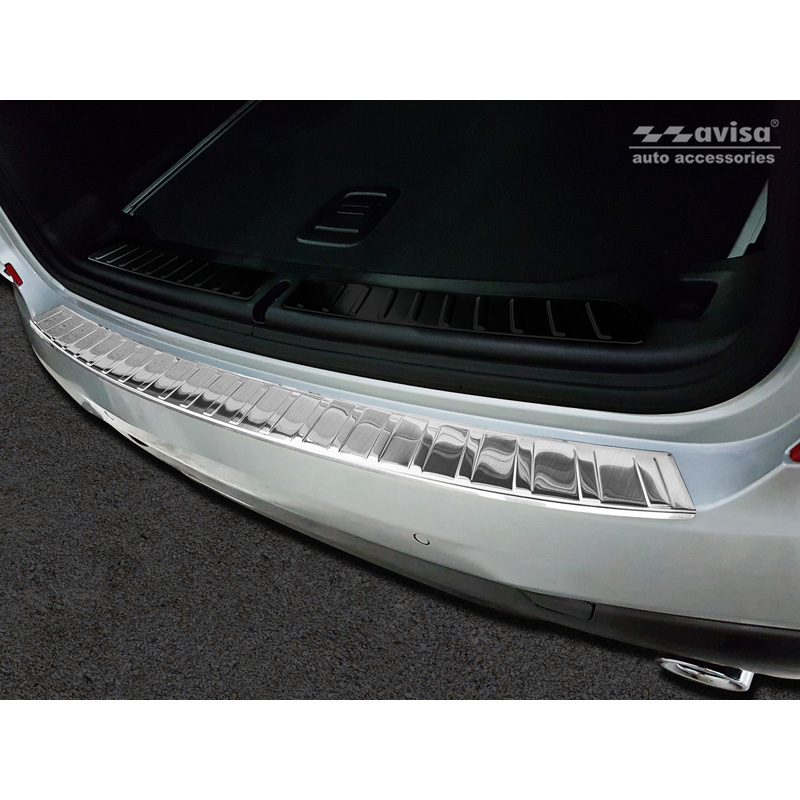 Protection de seuil arrière inox sur mesure pour BMW X3 (G01) 2017-2021 & Facelift 2021-2024 excl. Paquet M 'Ribs'