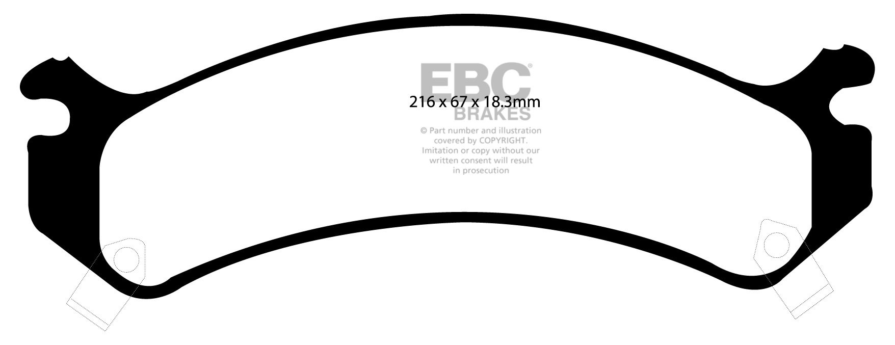 EBC Brakes FIAT 132 1.8 72-77 Remblokken achterzijde