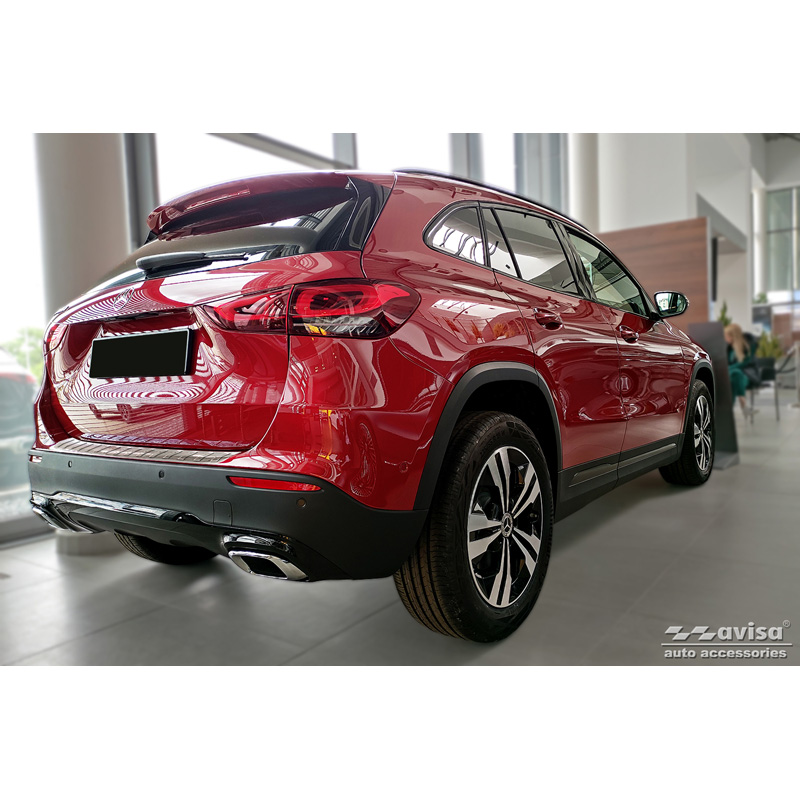 Protection de seuil arrière inox sur mesure pour Mercedes Classe-GLA II H247 2020- 'Ribs'
