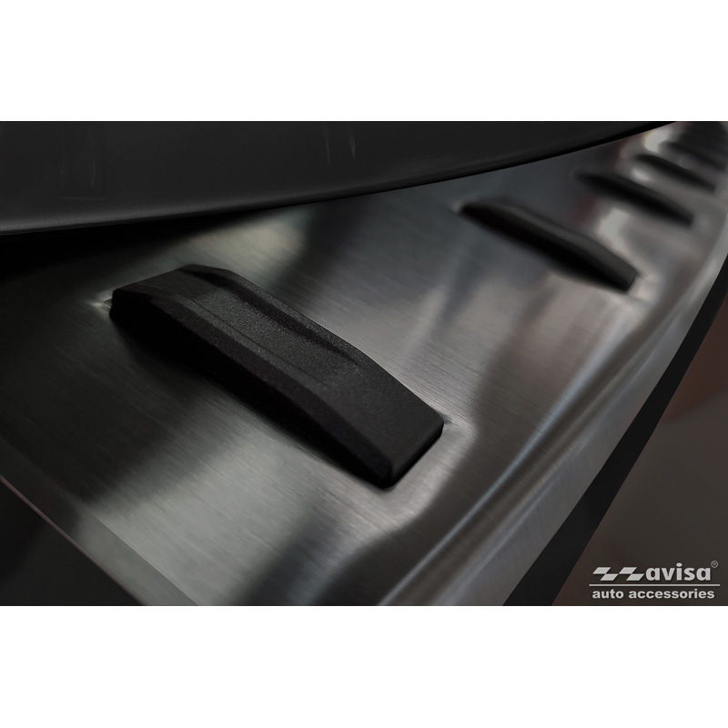 Protection de seuil arrière inox noir sur mesure pour BMW X1 U11 / X1 U11 xLine 2022- 'STRONG EDITION'
