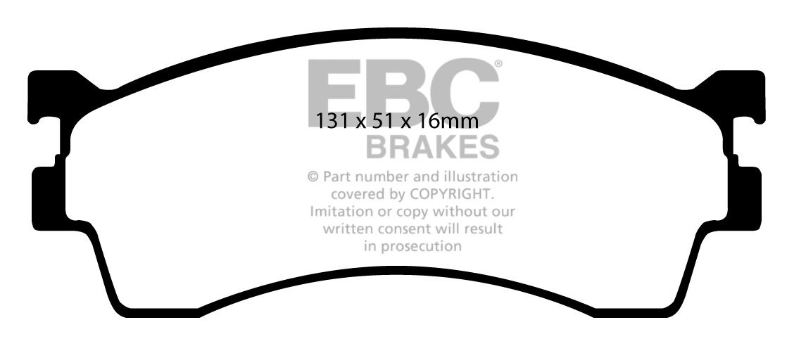 EBC Brakes MAZDA Premacy 1.8 99-2001 Remblokken voorzijde greens