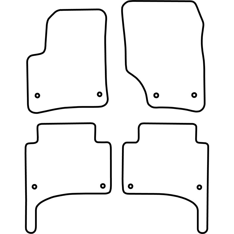 Set de tapis de sol sur mesure pour Volkswagen Touareg 2010-2018