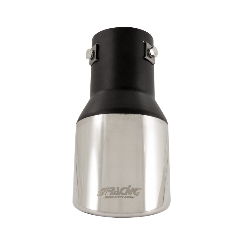 Simoni Racing Embout d'Échappement Rond/Oblique Inox - Ø90xL175mm - Montage ->57mm