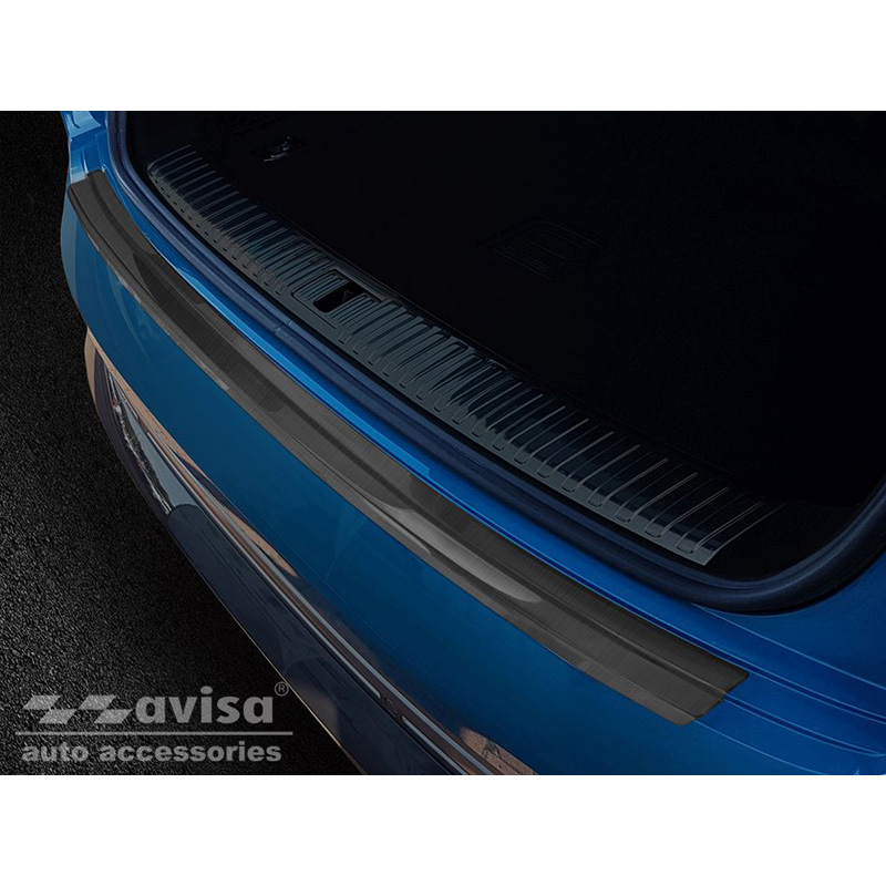 Protection de seuil arrière inox noir sur mesure pour Audi E-Tron incl. Sportback 2018-