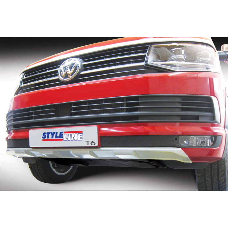 RGM Spoiler avant 'Skid-Plate' sur mesure pour Volkswagen Transporter T6 2015-2020 Argent