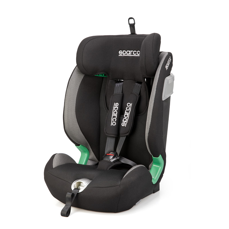 Sparco Siège enfant SK5000I (Isofix) Noir/Gris i-Size 76-150cm (ECE-R129/03)