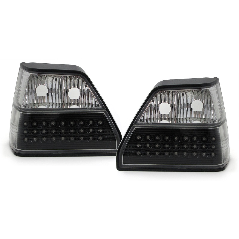 Feux arriere VW Golf II LED rouges/blanc cristal