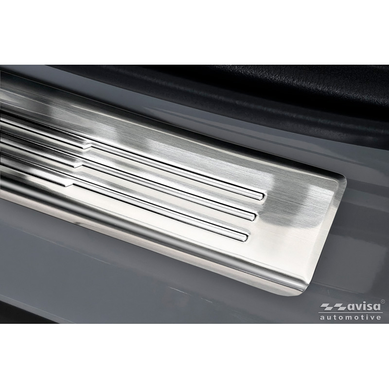 Avisa Seuils de portes inoxydable sur mesure pour Mazda CX-5 III 2025- - 'Lines' - 4-pièces