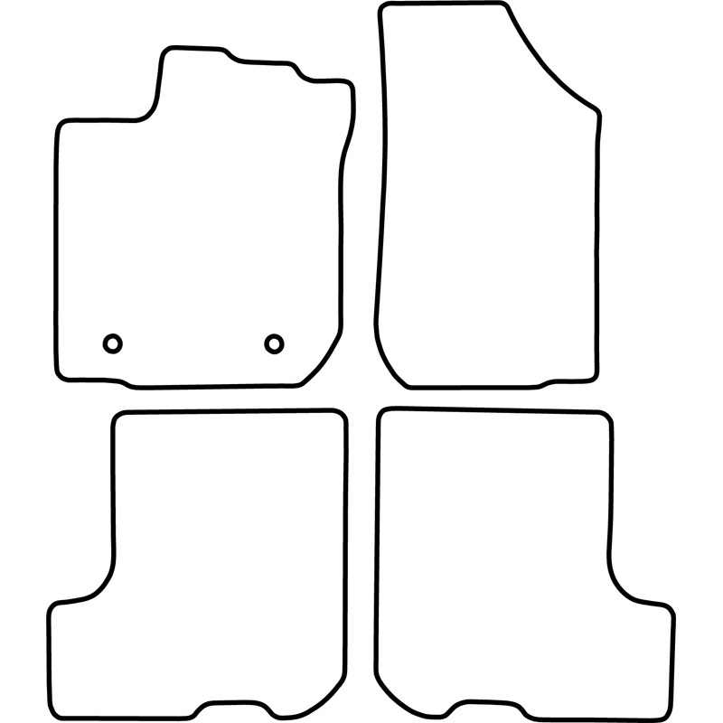 Set de tapis de sol en velours sur mesure pour Dacia Sandero 2013-