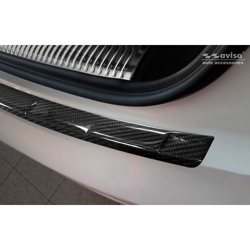 Protection de seuil arrière carboné 3D sur mesure pour Audi Q5 (FY) 2017-2020 & FL 2020-
