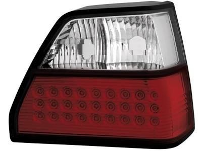 Feux arriere VW Golf II LED rouges/blanc cristal
