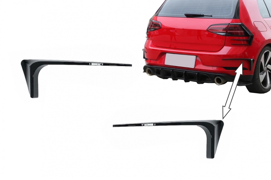 Canards VW Golf 7.5 Glans Zwart
