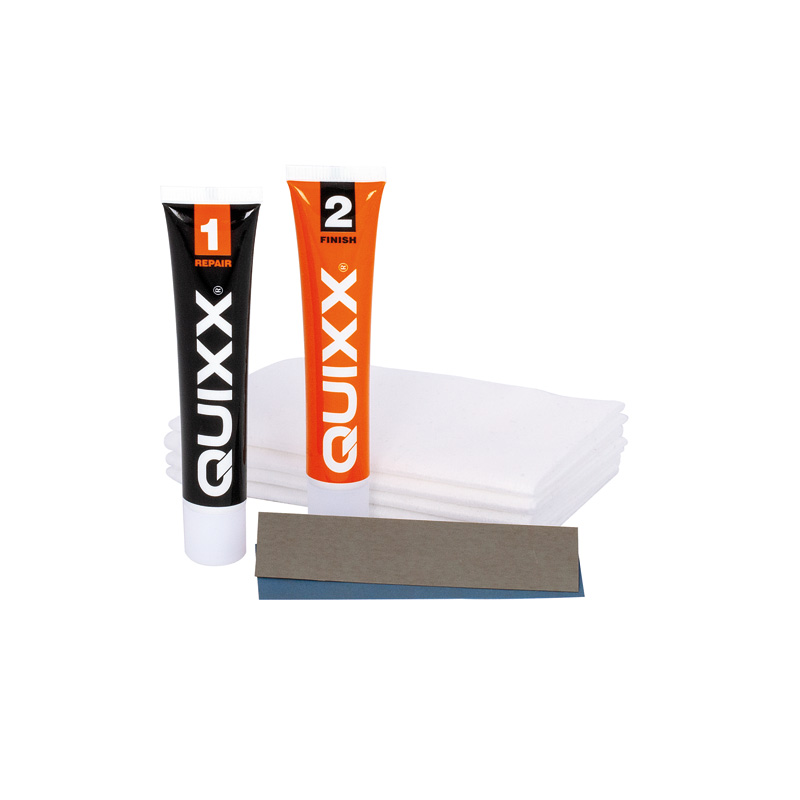 Quixx Scratch Remover / Efface-rayures (25g de polish/25g de finition/2 lingettes/4 de papier de verre)