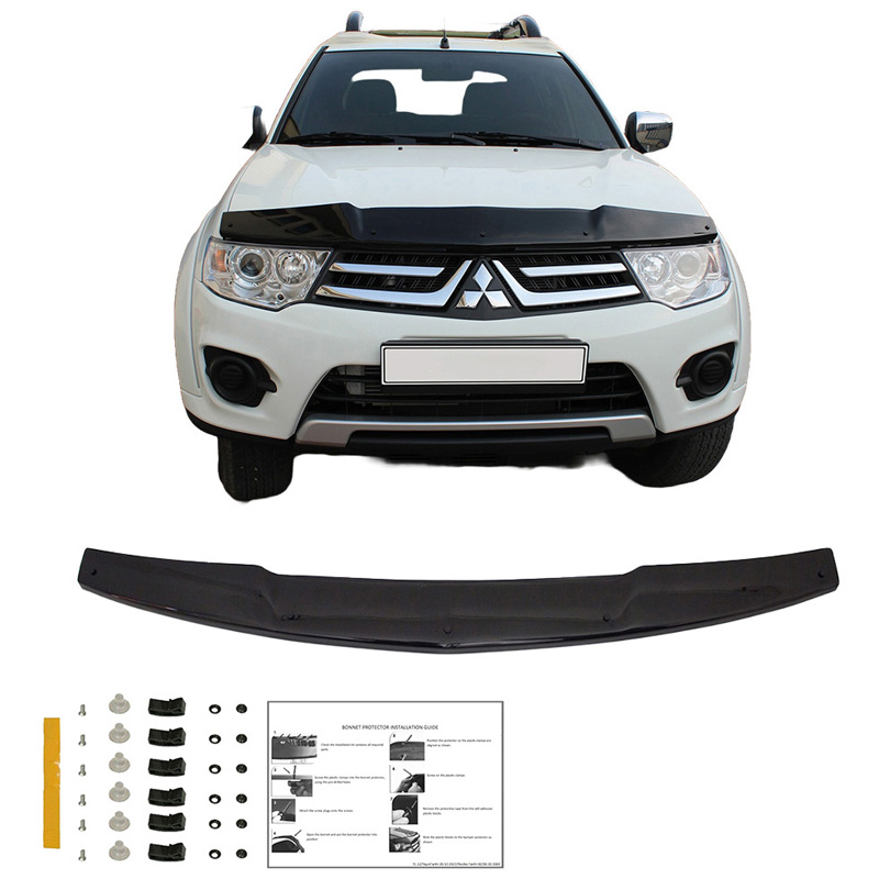 Protection du capot sur mesure pour Mitsubishi L200 Triton 4 2007-2014 - Noir brillant