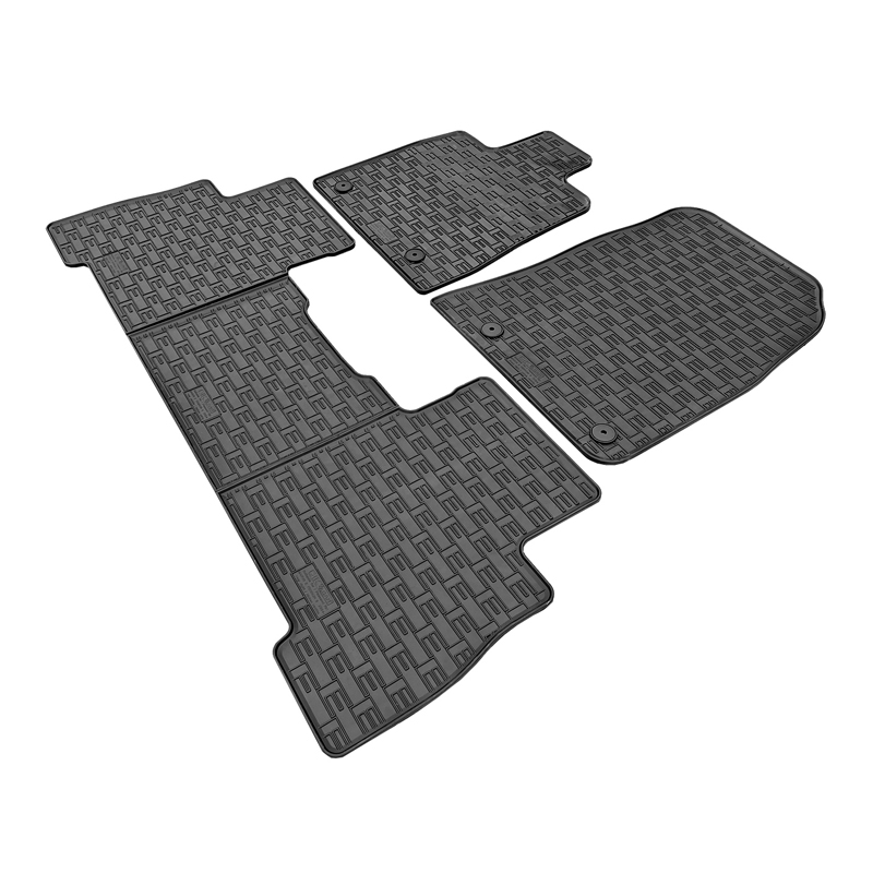 CIKCAR Set tapis de caoutchouc sur mesure pour Maxus eTerron 9 Pick-up 2024- (5-pièces + points de fixage)