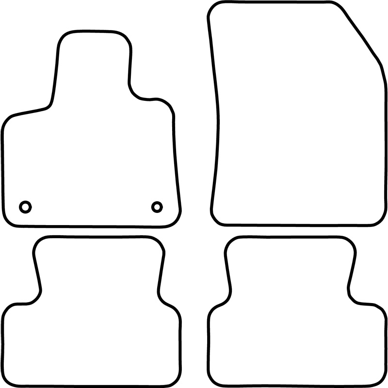 Set de tapis de sol en velours sur mesure pour Citroën DS7 Crossback 2019-