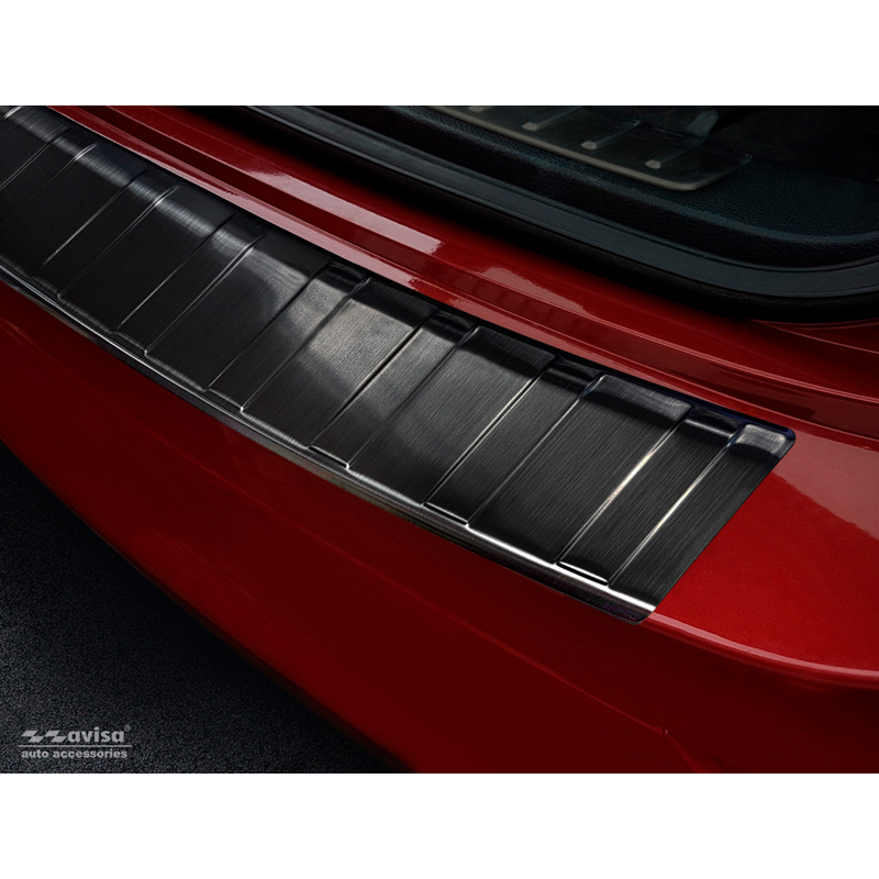 Protection de seuil arrière inox noir sur mesure pour BMW X6 (E71) 2009-2014