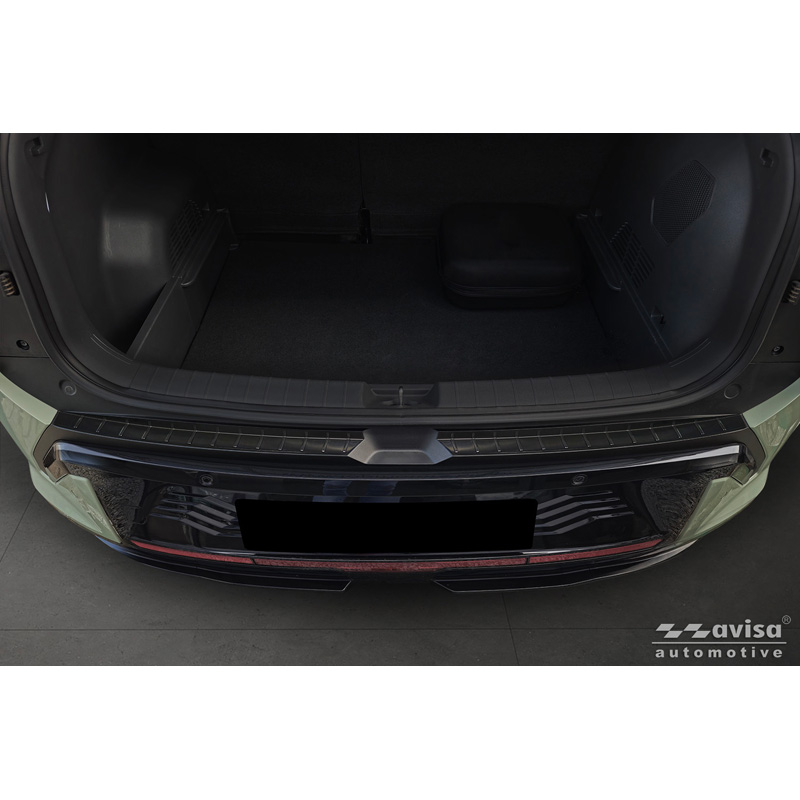 Avisa Protection de Seuil de Coffre Acier Inox sur mesure pour KIA EV3 GT 2024- - Noir - 2 pièces