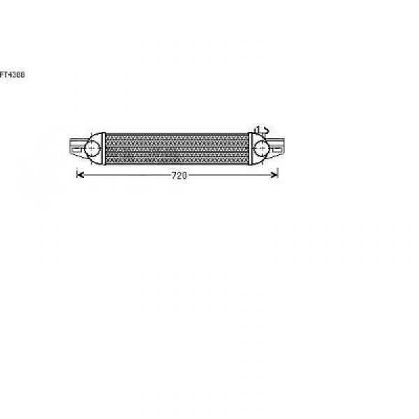 Intercooler FIORINO 07->> 540x85x65 1.3 MJTD +/-AC