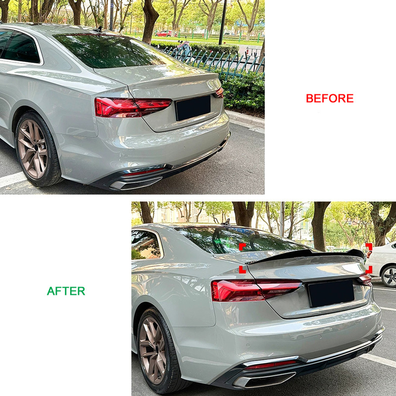 Spoiler arrière sur mesure pour Audi A5 (F53/F57) Coupe/Cabrio 2016-2024 (ABS Noir Luisant)