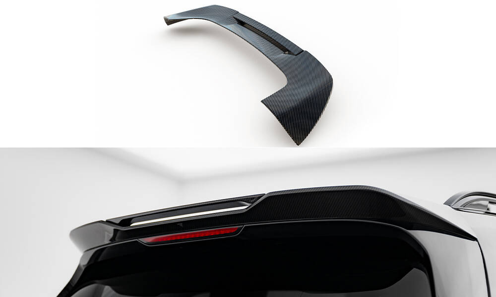 Carbon Fiber Achterklep Spoiler BMW X7 M-Pack G07 Facelift Maxton Glanzend zwart