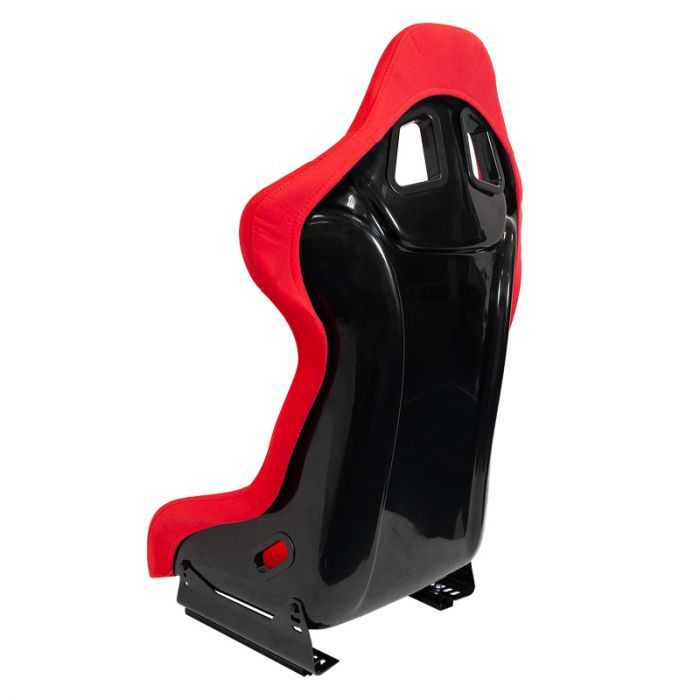 Siège baquet 'RR' - Rouge - Dossier fixe en polyester - incl. glissières