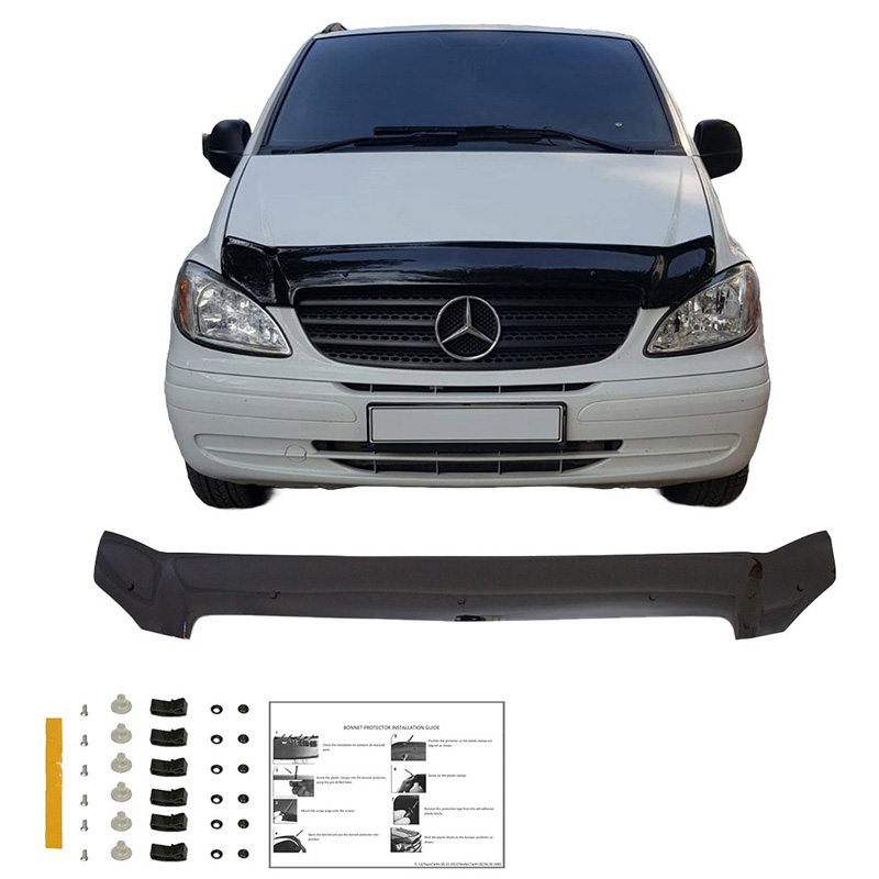 Protection du capot sur mesure pour Mercedes Vito W639 2003-2014 - Noir brillant