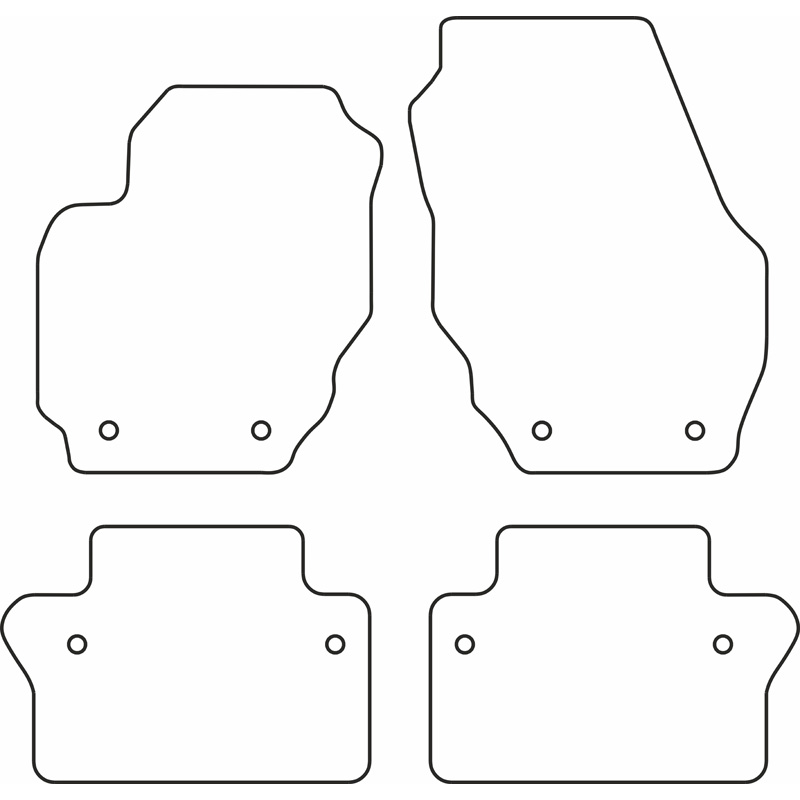 Set de tapis de sol en velours sur mesure pour Volvo V70 & XC70 2008-2016
