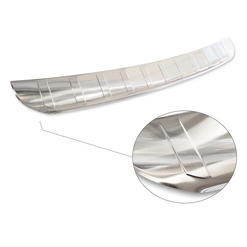 Protection de seuil arrière inox sur mesure pour Mercedes GLB (X247) incl. AMG 2019- 'Ribs'