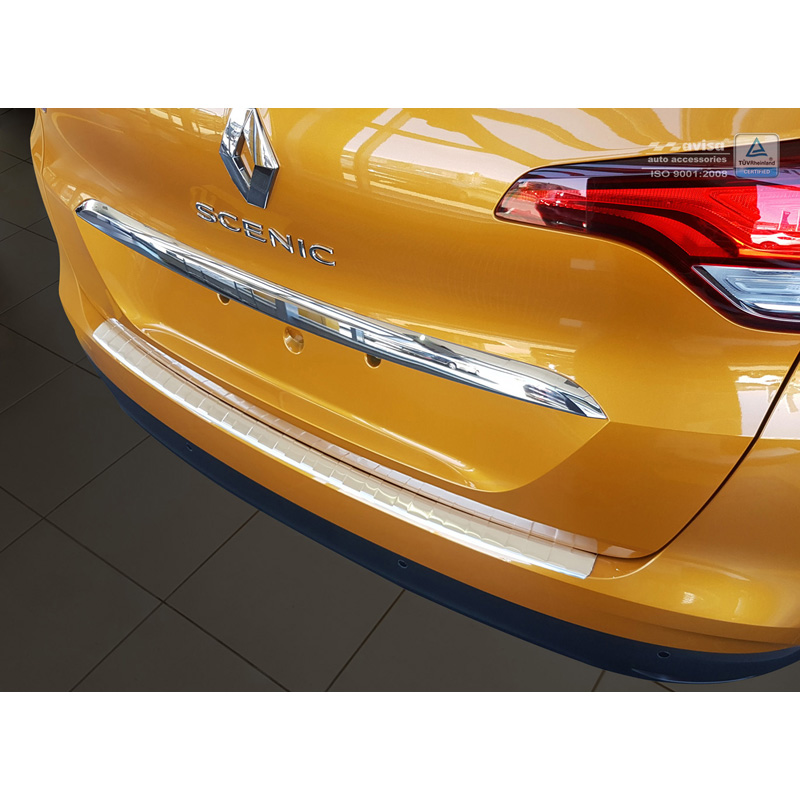 Protection de seuil arrière inox sur mesure pour Renault Scenic IV 2016-2023 'Ribs'