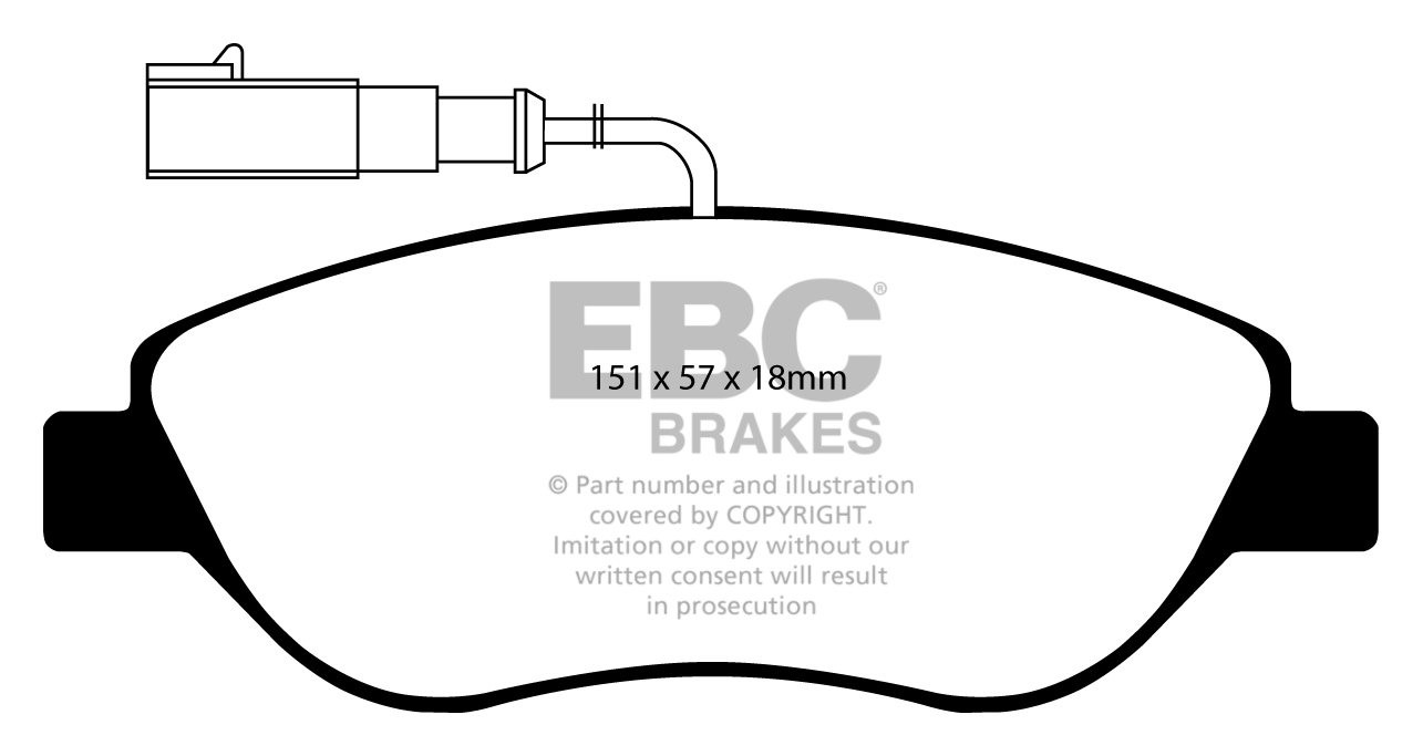 EBC Brakes ALFA ROMEO Mi.To 1.6 TD 2010-.. Remblokken voorzijde