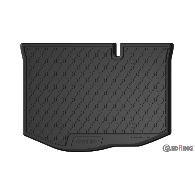 Coquille coffre-arrière Rubbasol (caoutchouc) sur mesure pour Ford Fiësta VII 5-portes 2008-2017 (Sol en bas)