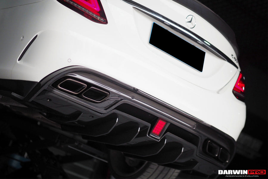 Mercedes Benz W205 C63/S AMG Sedan IMP Style Carbon Fiber Diffuser 2015-2018